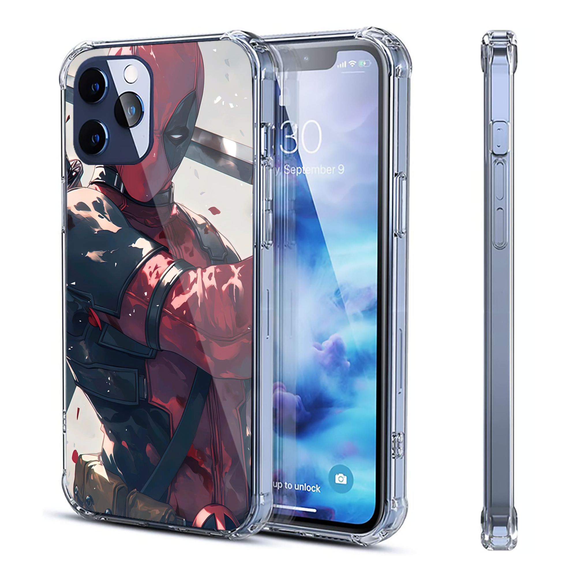 （画像用） Deadpool デッドプール 【iPhone 12シリーズ対応】透明スマホケース（クリアソフトケース）